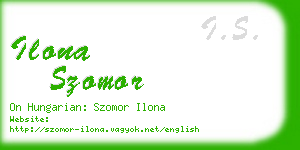 ilona szomor business card